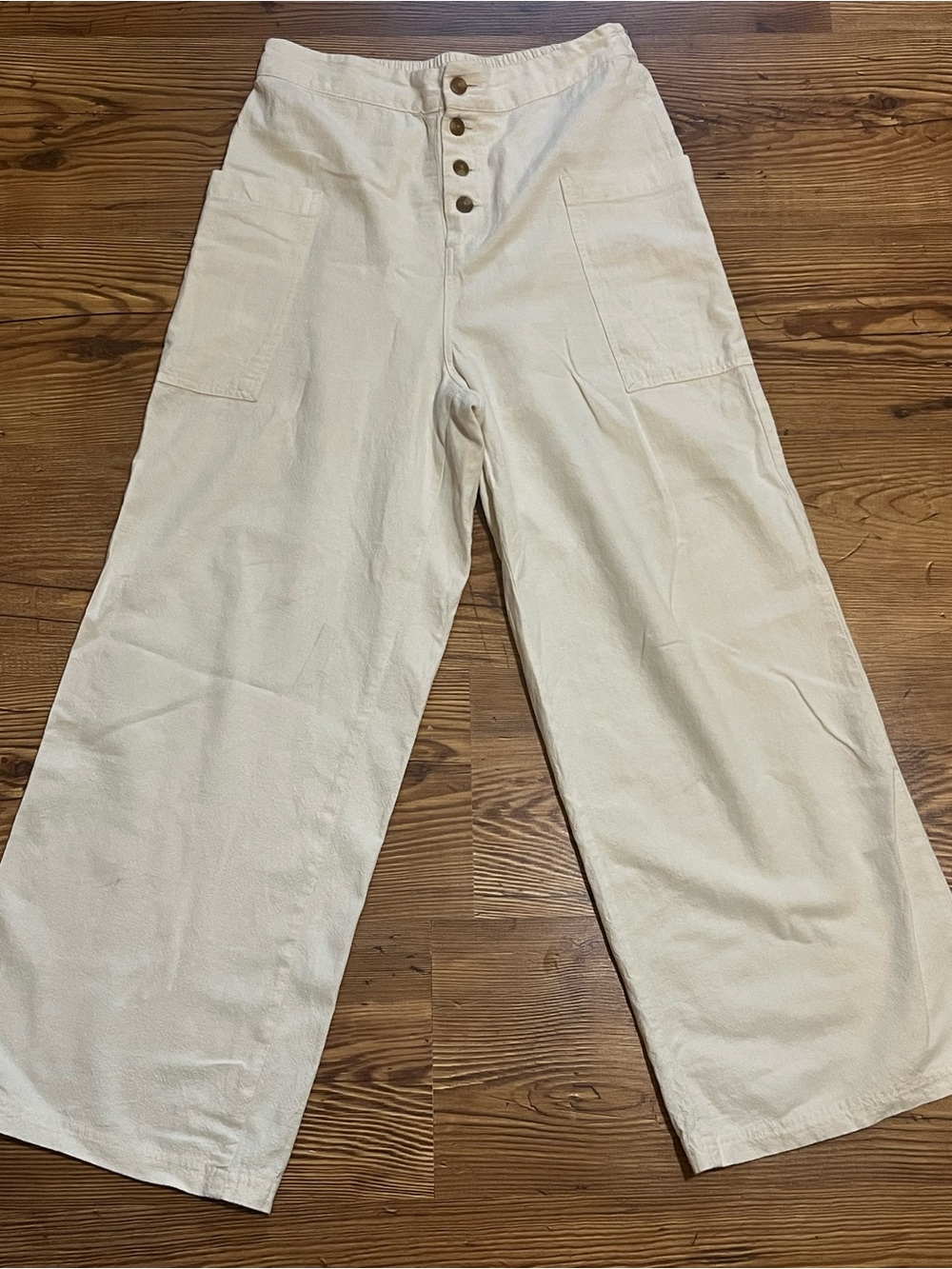 O'Neill Wide-Leg Cargo Pants in Off-White
